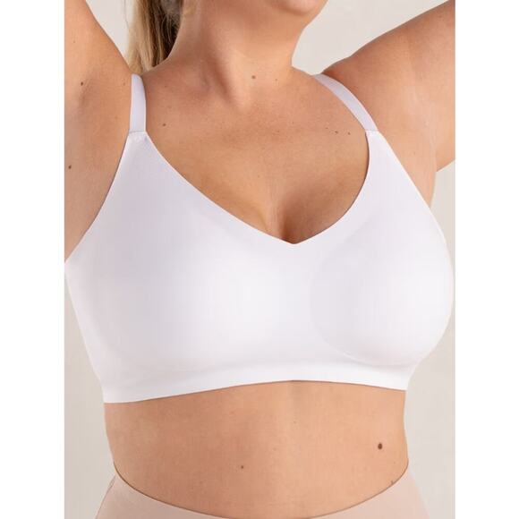 Shapermint Essentials Women Smoothing Comfort Straps Wireless Bra Sz S White NWT - Picture 1 of 9